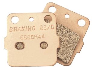 Braking sintered brake pads