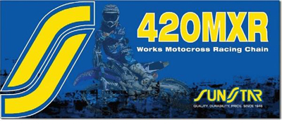 Sunstar mxr works 420 & 428 motocross / off road racing chain