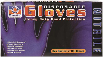 Permatex black nitrile gloves