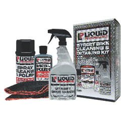 Liquid performance street bike cleaning and detail kit