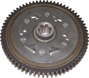 Outside distributing clutch counter gear set