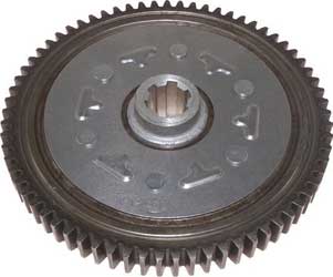 Outside distributing clutch counter gear set