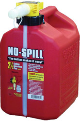 No-spill gas cans