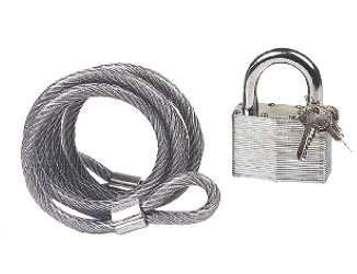 Wps 6' steel cable & padlock set