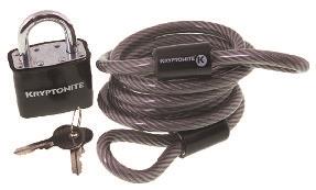 Kryptonite cable and padlock