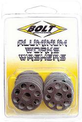 Bolt motorcycle hardware aluminum works washers
