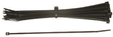 Black nylon cable ties