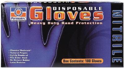 Permatex black nitrile gloves