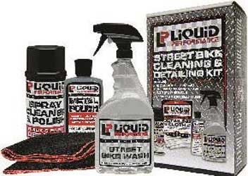 Liquid performance street bike cleaning and detail kit