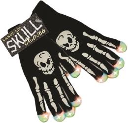 Street fx light up skull gloves with led fingers