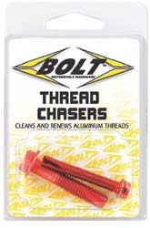 Bolt motorcycle hardware thread chasers