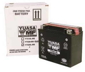 Yuasa grt sealed & ytz maintenance free batteries