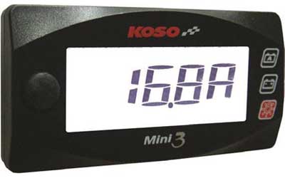 Koso north america mini 3 amp / volt gauge