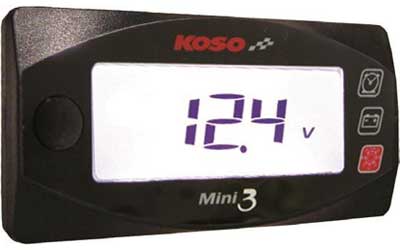 Koso north america mini 3 clock / volt gauge