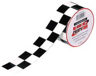 Isc racers tape black and white checkerboard tape