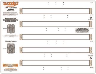 Woody's 2.86” pitch 129” track template