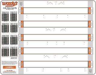 Woody's 2.86” pitch track template