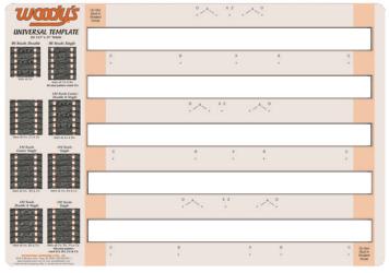Woody's universal 15” wide 2.52” pitch studding template