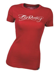 Fly racing logo womens tee