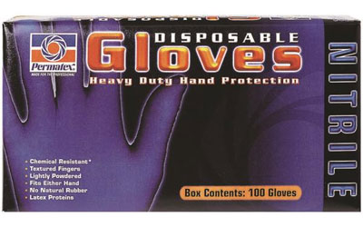 Permatex black nitrile gloves