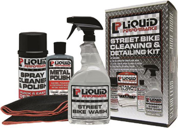 Liquid performance street bike cleaning and detail kit