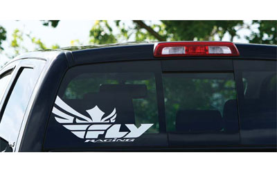 Fly racing window decal