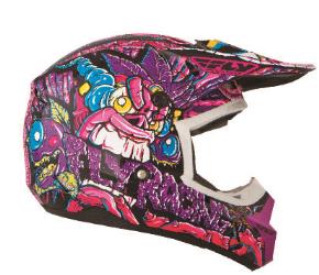 Fly racing kinetic jungle graphic youth racing helmet