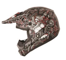 Fly racing kinetic jungle graphic youth racing helmet