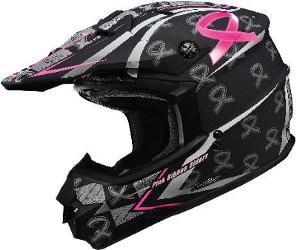 Gmax gm76x pink ribbon offroad helmet