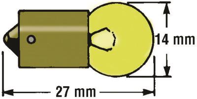 Single contact bayonet bulb