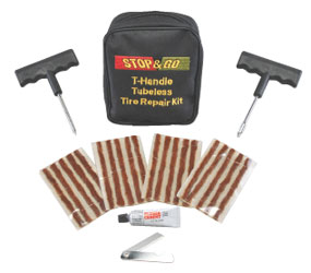 Stop & go tubeless t-handle tire repair kit