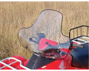 Cambridge metals and plastics fuse atv quick release windshields