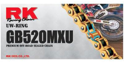 Rk chain gb520mxu u-ring works motocross chain