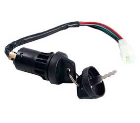 Outside distributing 4-wire female plug key switch