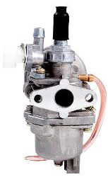 Outside distributing 2-stroke carburetor