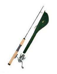 Green trail spinning rod and reel combo