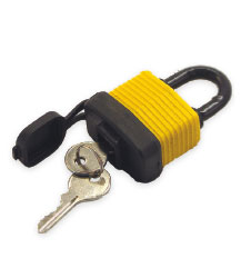 Boater sports covered marine padlock