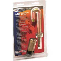 Tow ready j-pin anti-rattle pin with barrel lockset