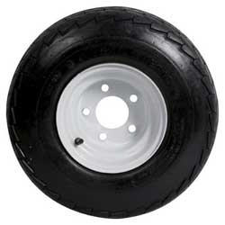 Kimpex plain white tire and rim assemblies