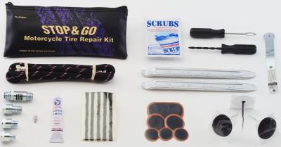 Stop & go tube & tubeless motorcycle tire repair kit