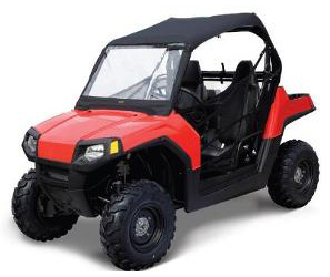 Classic quadgear extreme polaris rzr - utv roll cage top  with front and rear windows