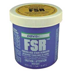 Davis instruments fiberglass stain remover