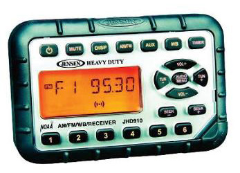 Jensen heavy duty mini waterproof am / fm / wb radio