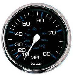 Faria marine instruments chesapeake ss black series gauges