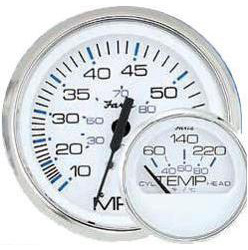 Faria marine instruments chesapeake white stainless steel series gauges