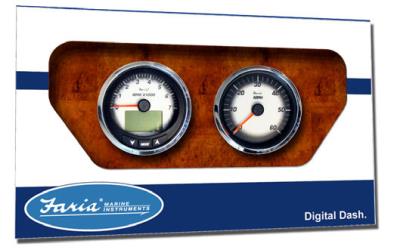 Faria marine instruments digital black fade gauges