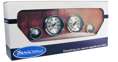 Faria marine instruments spun silver gauges