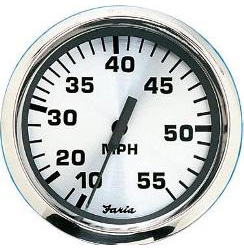 Faria marine instruments spun silver series gauges