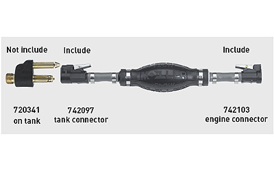 Moeller 1998 & newer engine fuel line assembly