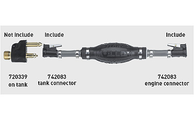 Moeller johnson evinrude fuel line assembly